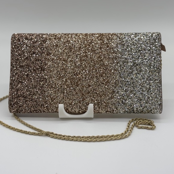 Jimmy Choo Emmie Glitter Chain-Link Clutch - Picture 2 of 11